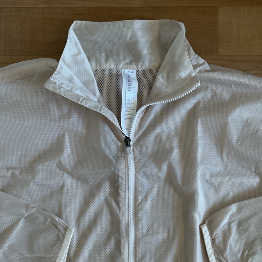 Fabletics Light Tan Quarter-Zip Jacket - image 4